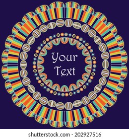 Vector decorative background.  Round abstract pattern        