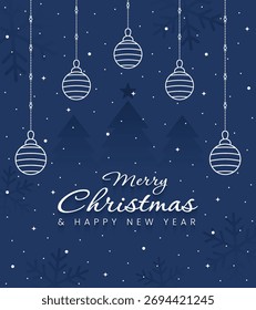 Plantilla de diseño de Navidades decorativas de Vector