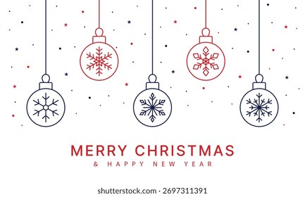 Vektor Dekorative Bauble Weihnachten Design-Vorlage