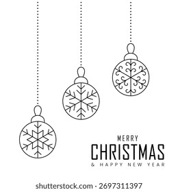 Vetor decorativo Bauble modelo de design de Natal