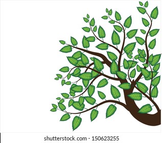 Tree Beautiful Bird Vector Illustration Stock Vector (Royalty Free ...