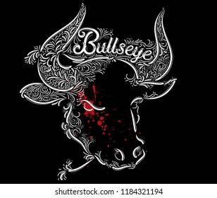 vector decorative bull head design for men, women and teens tattoo or t-shirt 