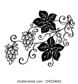 Vector Decorative Bush Hop