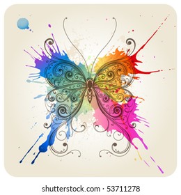 Vector decorative butterfly