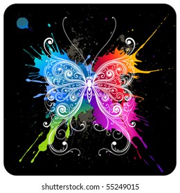 Vector decorative butterfly