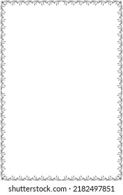 Vector decorative calligraphic frame for diploma or certificate