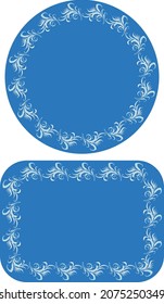 Vektordekorative Karten mit Rändern aus strukturierten, gefrorenen, gefrorenen Designelementen