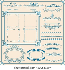 Vector decorative design elements