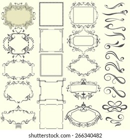 Vector decorative design elements set