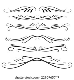 Vector decorative design elements and vintage page decor