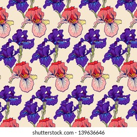 Vector decorative designs of iris flowers?