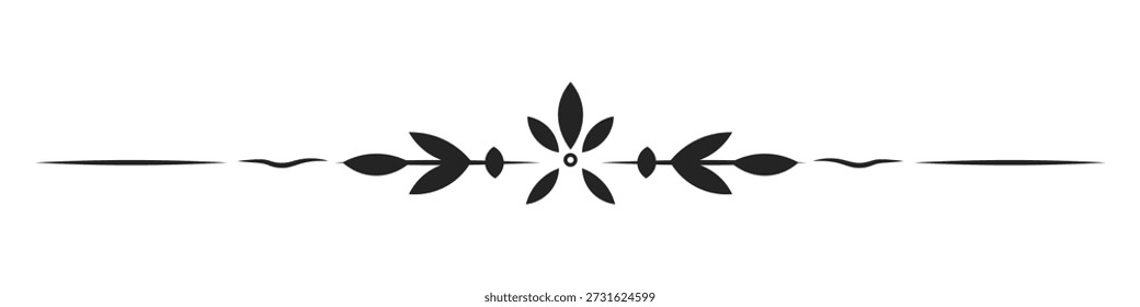 Divisores decorativos de Vector, marcos ornamentales, dibujos de líneas elegantes, divisores vintage, acentos florales, Elementos gráficos, patrones de Vector negro. Elementos para su diseño