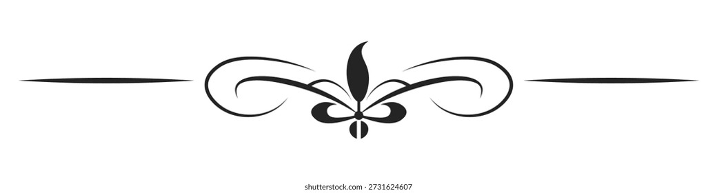 Divisores decorativos de Vector, marcos ornamentales, dibujos de líneas elegantes, divisores vintage, acentos florales, Elementos gráficos, patrones de Vector negro. Elementos para su diseño