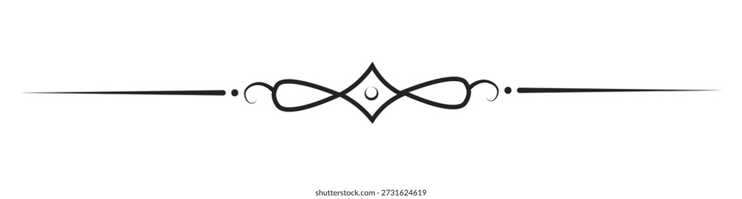 Divisores decorativos de Vector, marcos ornamentales, dibujos de líneas elegantes, divisores vintage, acentos florales, Elementos gráficos, patrones de Vector negro. Elementos para su diseño