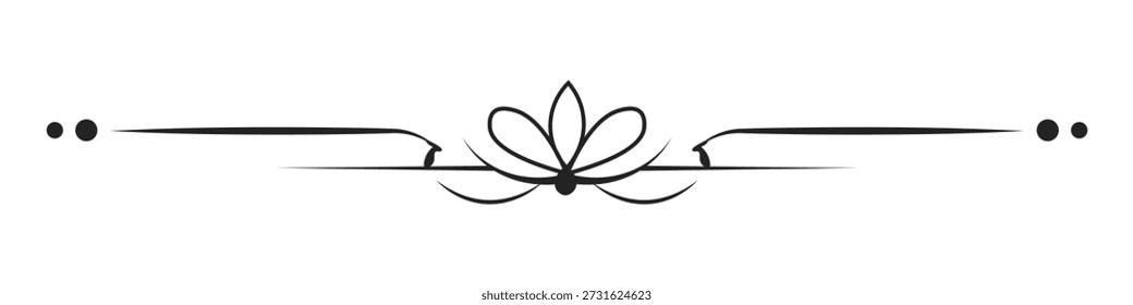 Divisores decorativos de Vector, marcos ornamentales, dibujos de líneas elegantes, divisores vintage, acentos florales, Elementos gráficos, patrones de Vector negro. Elementos para su diseño