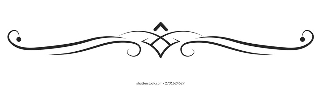 Divisores decorativos de Vector, marcos ornamentales, dibujos de líneas elegantes, divisores vintage, acentos florales, Elementos gráficos, patrones de Vector negro. Elementos para su diseño
