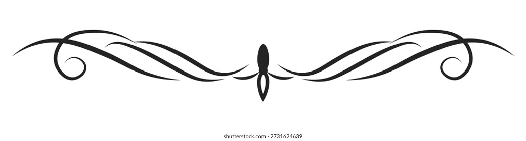 Divisores decorativos de Vector, marcos ornamentales, dibujos de líneas elegantes, divisores vintage, acentos florales, Elementos gráficos, patrones de Vector negro. Elementos para su diseño