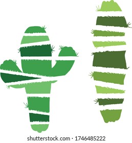 Vector decorative drawing of a cactus. Nature. Sketch, illustration.