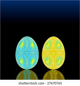 Vector Decorative Easter Eggs