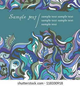 Vector Decorative element border. Abstract invitation card.