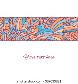 Vector decorative element border. Abstract invitation card. Design template for your greeting card. Abstract background.