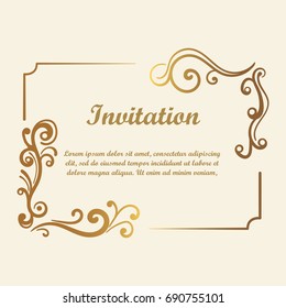 Vector Decorative Element For Design. Frame Template With Place For Text. Fine Floral Border. Lace Decor. Elegant Art For Birthday And Greeting Card, Wedding Invitation.