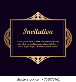 Vector decorative element for design. Frame template with place for text. Fine floral border. Lace decor. Elegant art for birthday and greeting card, wedding invitation.