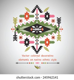 Vector decorative element in native ethnic style