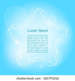 Vector decorative element with wavy lines and bubbles. The pattern can be used as a framework, motif, frame, to design a menu, invitations, cards, text block.