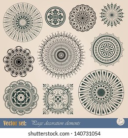Vector decorative elements for decoration and design 