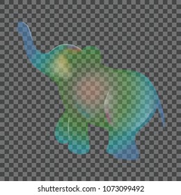 Vector of decorative elephant on transparent background
