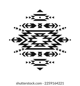 Patrón étnico decorativo vectorial. Motivos indios americanos. Antecedentes con ornamento tribal azteca. Estilo boho.