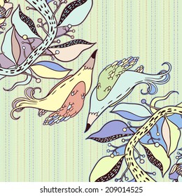 Vector decorative floral background, illustration with gorgeous ornamental frame.
