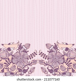 Vector decorative floral background, illustration with gorgeous ornamental frame.