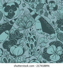 Vector decorative floral background, illustration with gorgeous ornamental frame.