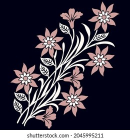Vector decorative floral design motif