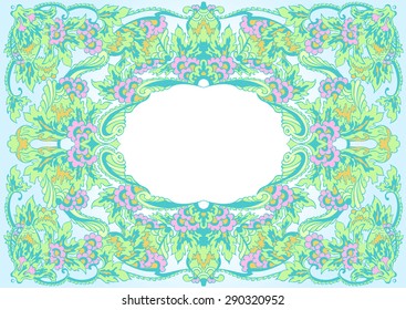 Vector decorative floral frame
