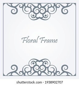 Vector decorative floral frame background
