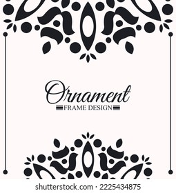 Vector decorative floral frame background