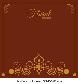Fondo decorativo del marco floral vectorial