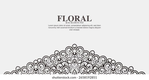Vector decorative floral frame background