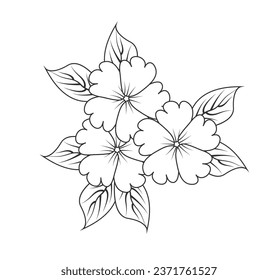 
  vector Decorative floral or Tropical flowers, leaves and twigs