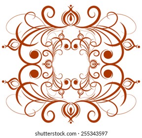 Vector decorative flower design element.