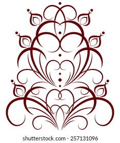 Vector decorative flower design element.