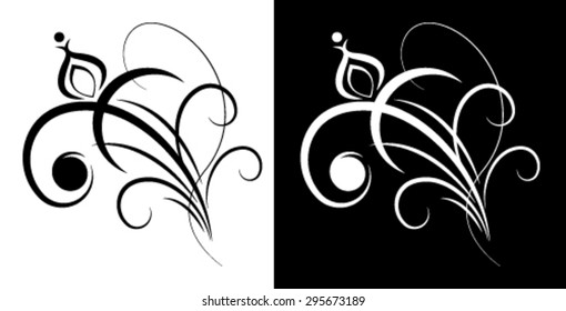 Vector decorative flower design element.