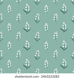 Vector decorative flowers seamless pattern design for fabric, wallpaper or wrapping paper.