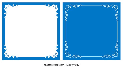 Vector decorative frame and background (Eps)