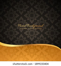 Vector decorative frame in eastern style. Elegant element for design template, place for text.Floral border. Lace decor for birthday and greeting card, wedding invitation.