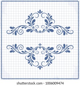 Vector decorative frame. Elegant element for design template, place for text.Floral border, decor for birthday and greeting card, wedding invitation.