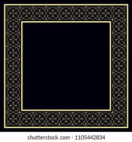Vector decorative frame. Elegant element for design template, place for text.Floral border. Lace decor for birthday and greeting card, wedding invitation.